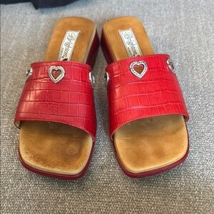 Brighton Red Heart Mules